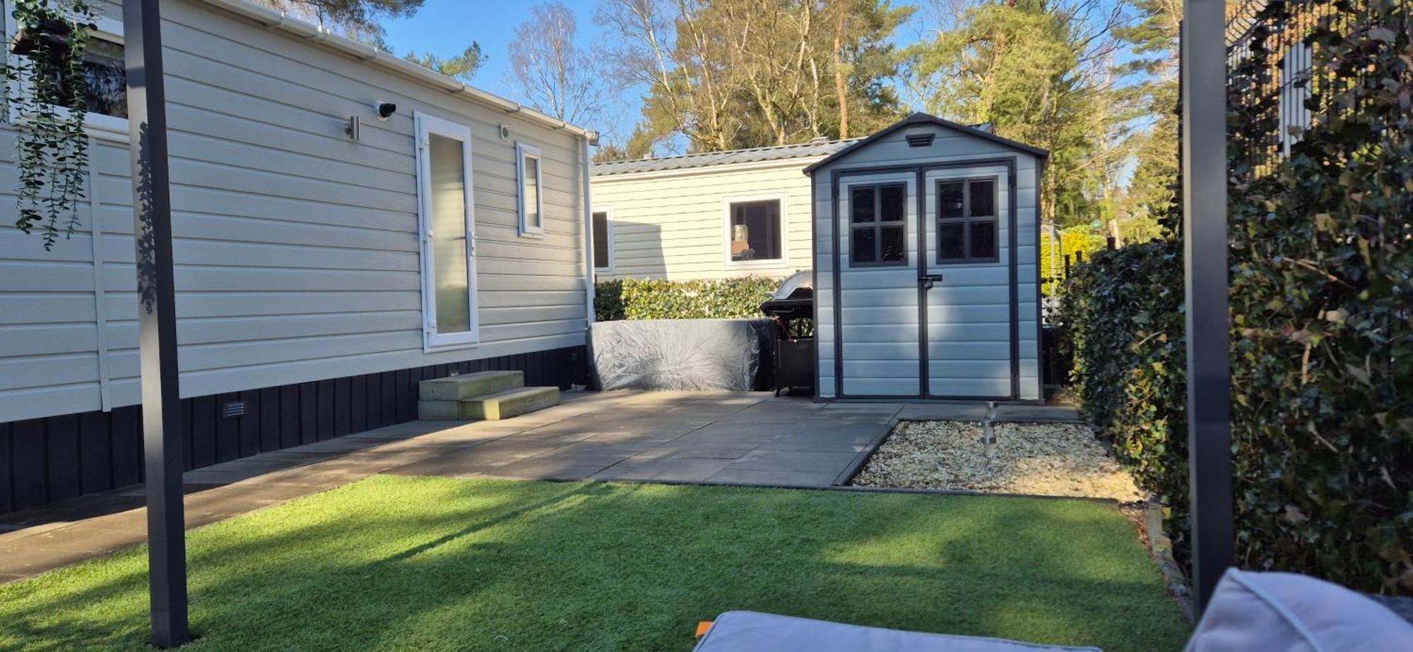 Het Veluwse Boshuisje Knus Chalet Met Omheinde Tuin Op De Veluwe Хундерло Екстериор снимка